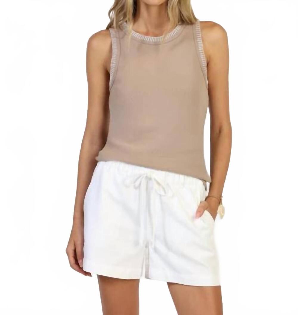 NEW DYLAN BY TRUE GRIT jude tank top in desert/white
